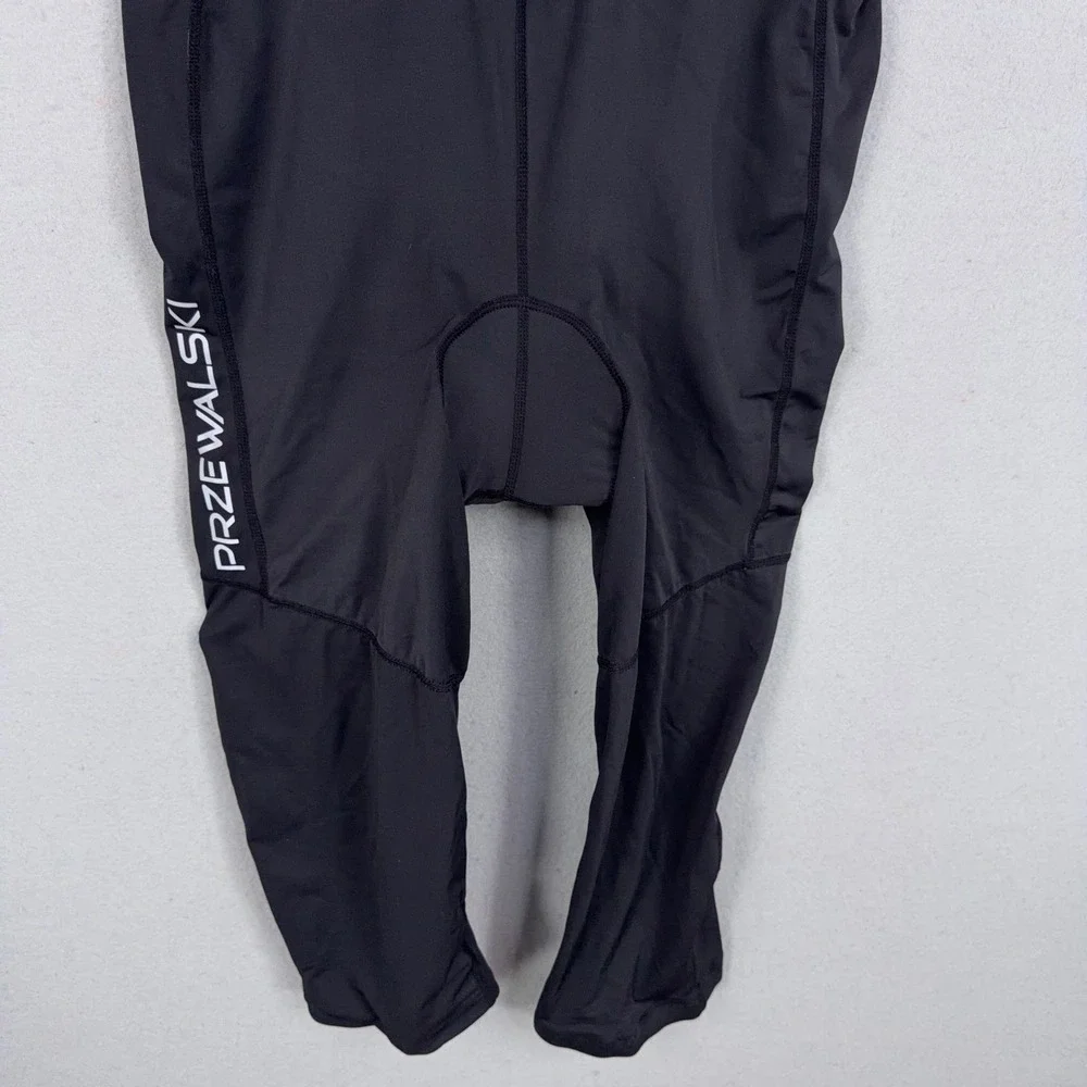 Przewalski Cycling Bib Tights Mens 4XL Black Padded Knee Length Athletic Bike